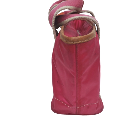 COACH Hamptons Mini Weekender Tote Pink Satin Bag - Picture 5 of 15